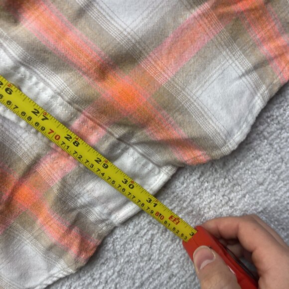 Scotch & Soda x Honolulu Social Club Orange Neon Plaid Button Up Shirt Men Sz M - Picture 8 of 13